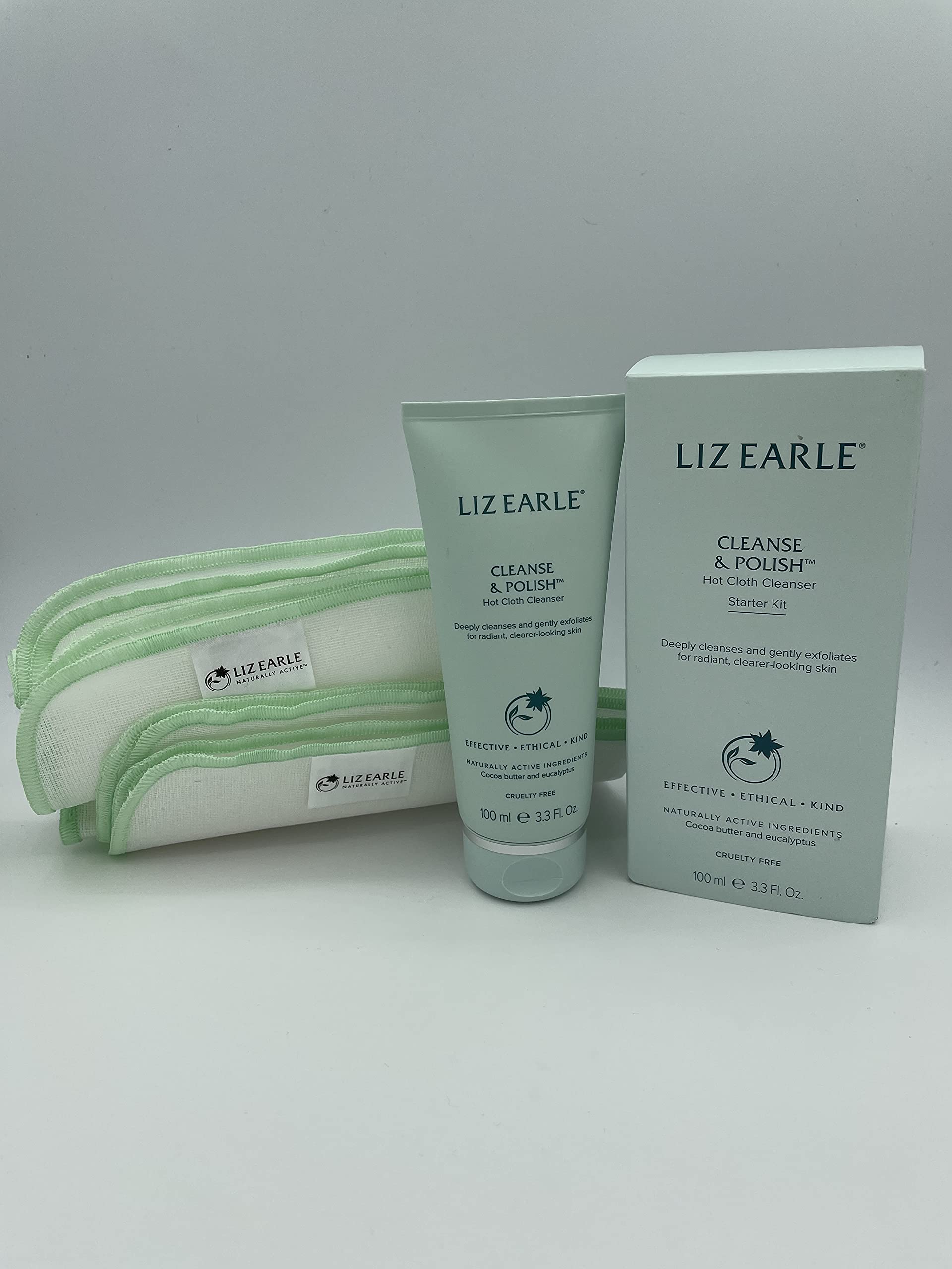 Liz Earle Cleanse & Polish Starter Kit (100ml + 2 Muslin Cloths)