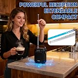 Bingfu DAB FM Radio Antenna 75 Ohm F Adapter Telescopic TV Antenna view 7