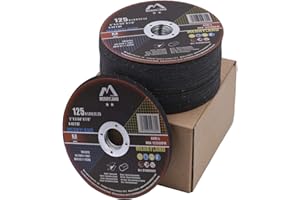 Merryland 5 Inch Metal Cutting Wheel, Stainless Steel, Iron, 50 Pack, C13081042, Angle Grinder Compatible