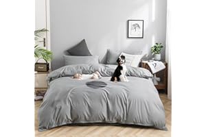 GENERIC Waterproof Duvet Cover Protector - Washable, Perfect for Incontinence and Kids Bedding - Waterproof Bedding Duvet Covers- Ideal for Kids, Elderly, Pet Owner (Gray, King[46% Selection Rate])