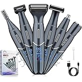 Manscape Ball Trimmer for Men,Body& Pubic Hair Trimmer and Groin Hair Shaver for Women & Men Pubic Hair, Private Area, Legs, Eyebrow,Face, Nose, Eyebrow, Body Hair Removal IPX5 Waterproof LED Display