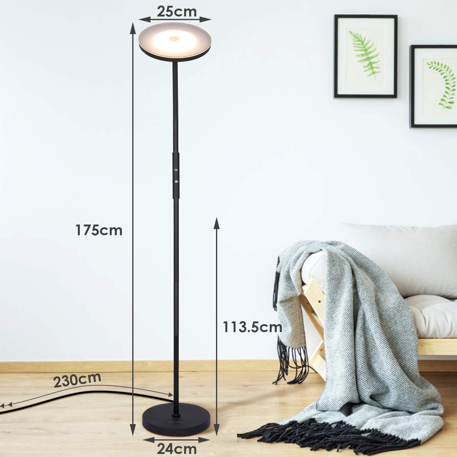 Schwarz 3000K5000K Modern Farbwechsel Standlampe für