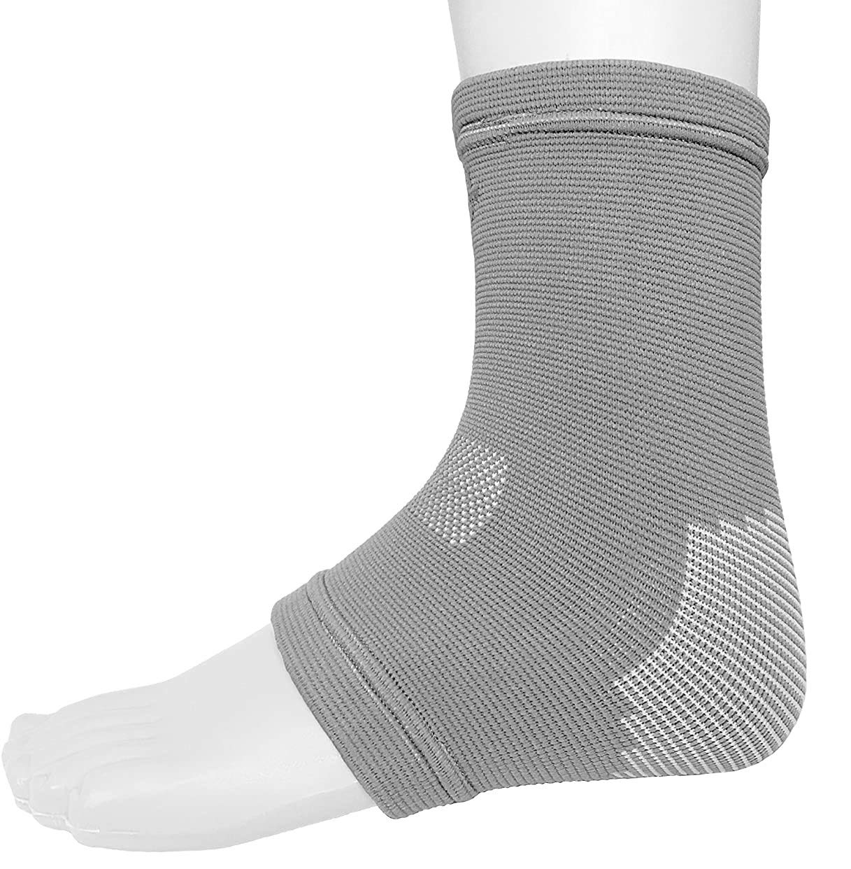 Solace Care Advanced Elastic Knitted Orthopaedic Ankle Support for Sprains - Ligament Damage Compression Brace - Elasticated Bandage (Grey)