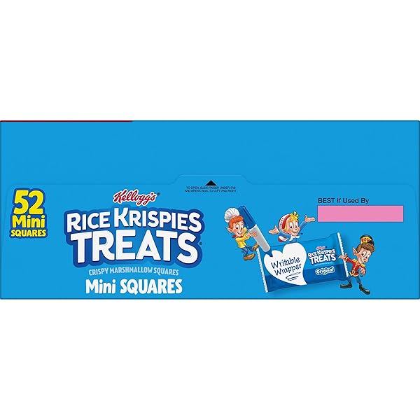 RICE KRISPIES TREATS MINI CRISPY MARSHMALLOW SQUARES, KIDS SNACKS, LUNCH SNACKS, VARIETY PACK, 20.1OZ BOX (52 BARS)