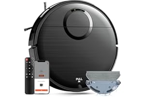 UMMUND Robot Vacuum and Mop Combo, 2 in 1 Mopping Robotic Vacuum Cleaner with Schedule, Wi-Fi/App/Remote, Strong Suction, Self-Charging, Slim, Ideal for Hard Floor, Pet Hair, Low-Pile Carpet