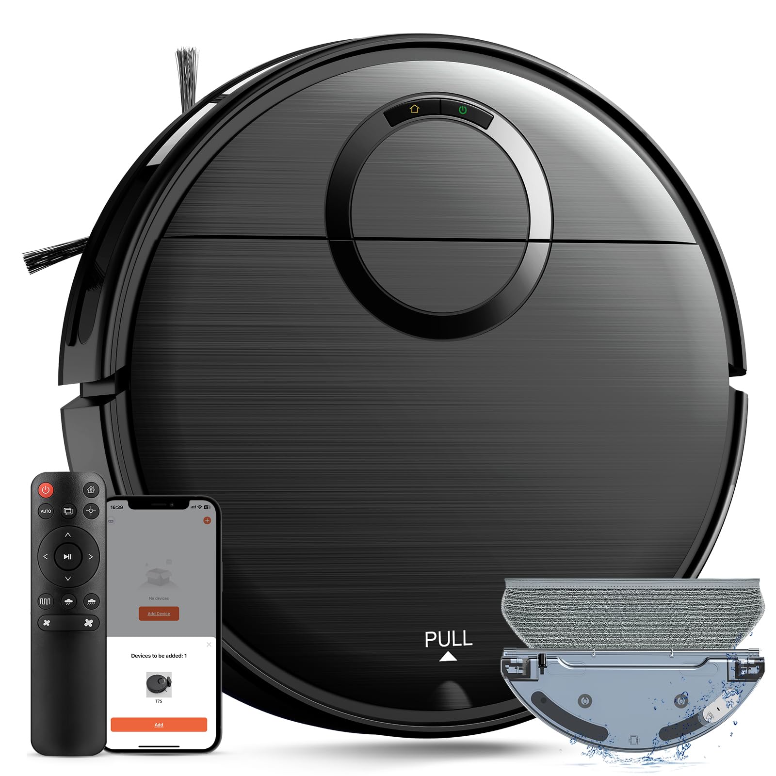 Photo 1 of UMMUND Robot Vacuum and Mop Combo, 2 in 1 Smart Robot Vacuum Mop with Schedule, Wi-Fi/App/Remote, Strong Suction, Self-Charging, Slim, Ideal for Hard Floor, Pet Hair, Low-Pile Carpet