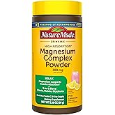 Nature Made High Absorption Magnesium Complex Drink Mix Powder, Magnesium Citrate, Glycinate & Malate 3-in-1 Blend, Pink Lemonade Flavor, 96 g, 30 Day Supply
