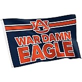 Desert Cactus Auburn University AU Flag - 3 x 5 Feet Tigers Banner, Indoor/Outdoor Durable Fabric, 100% Polyester Design (Style H)