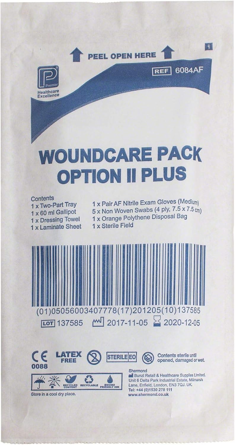 Premier Wound Care Pack Option II Plus with Orange Bags & Medium Nitrile Gloves, Pack of 10, 10 Count (Pack of 1) - Image 4