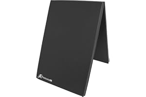 ProSource Bi-Fold Folding Thick Exercise Mat 182cm x 60cm (6'x2') with Carrying Handles for MMA, Gymnastics, Stretching, Core