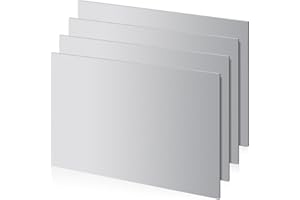 Alffun 4 Pcs 16" x 12" Steel Sheet, 18 Gauge Sheet Metal Cold Rolled, Weldable Metal Plate for Professional, Industrial, DIY Use