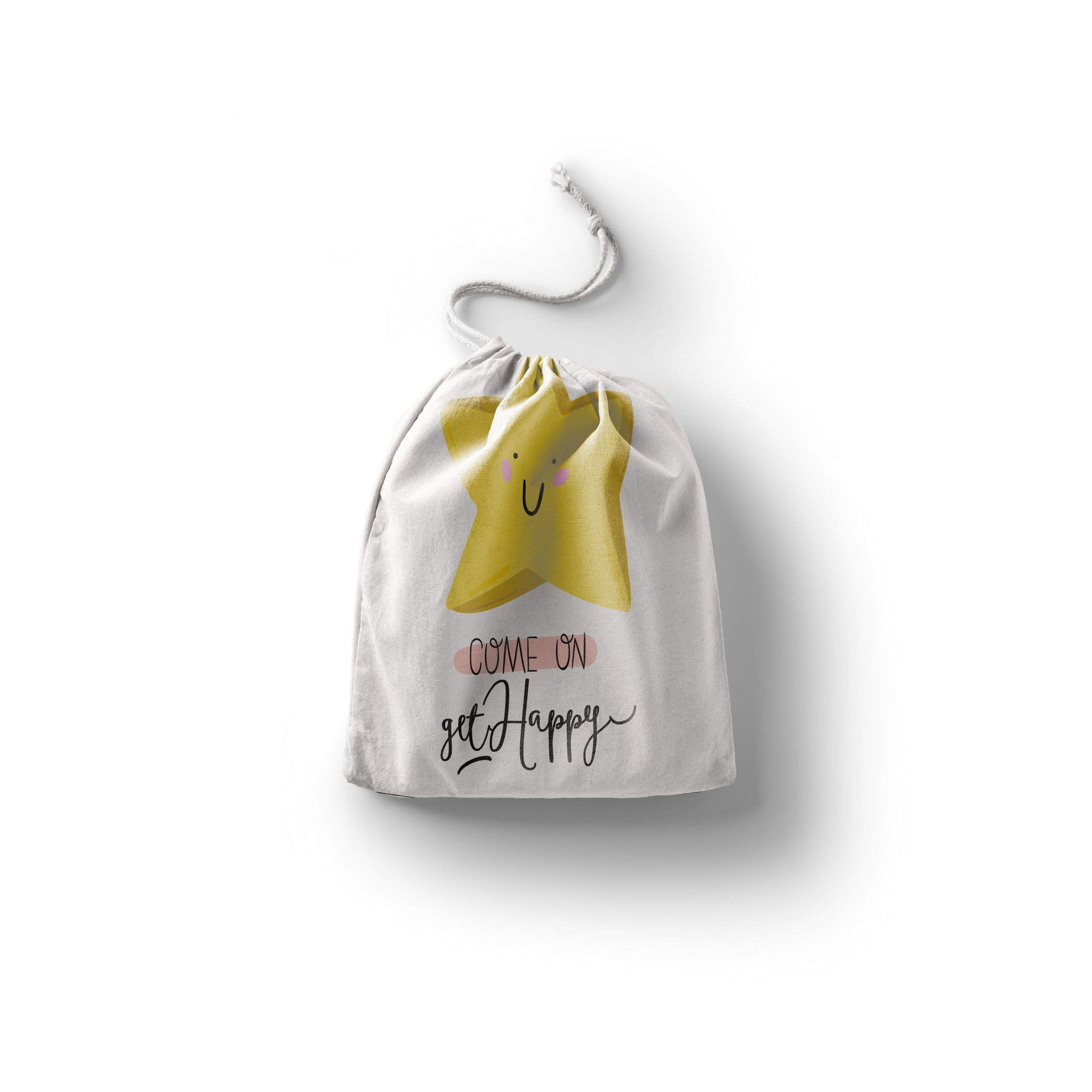 Bonamaison Printed Cotton Produce Bag with Drawstring, Reusable Grocery Bag, Biodegradable Eco-Friendly Bags, Travel Pouch, Sachet Bags, Shopping Bag, Eco Friendly, Foldable, Size: 30x40 Cm