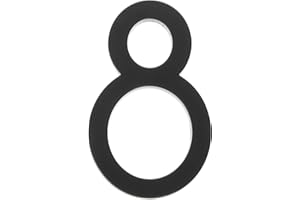 Hy-Ko Products FM-6/8 Floating House Number 8 (EIGHT) 6" High Black