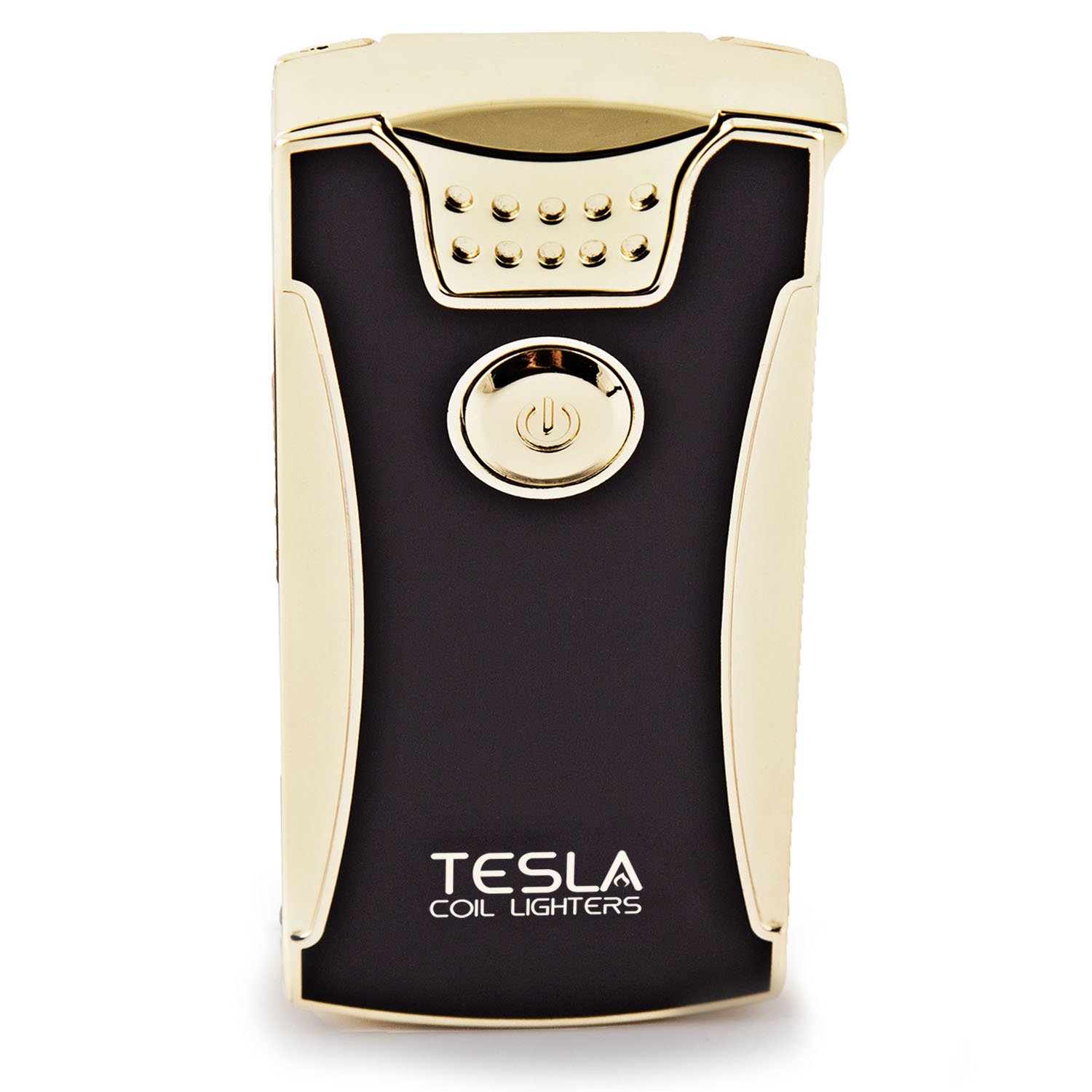 Tesla Coil Lighters USB Rechargeable Windproof Dual Arc Lighter (Gold