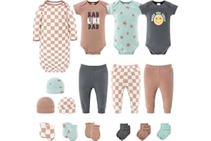 The Peanutshell Baby Layette Gift Set for Boys - 16 Piece New Born Gift Set, Baby Clothes & Newborn Essentials Must Haves - Newborn Clothes 0-3 Months - Skater Boy