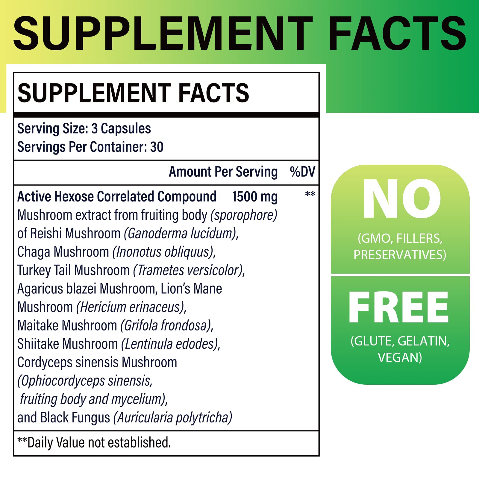 SZCZEKIN Active Hexose Correlated Compound 1500 mg Supplement 90 Capsules Bundle with 2000mg Liposomal Mushroom Complex Drops 30 Servings