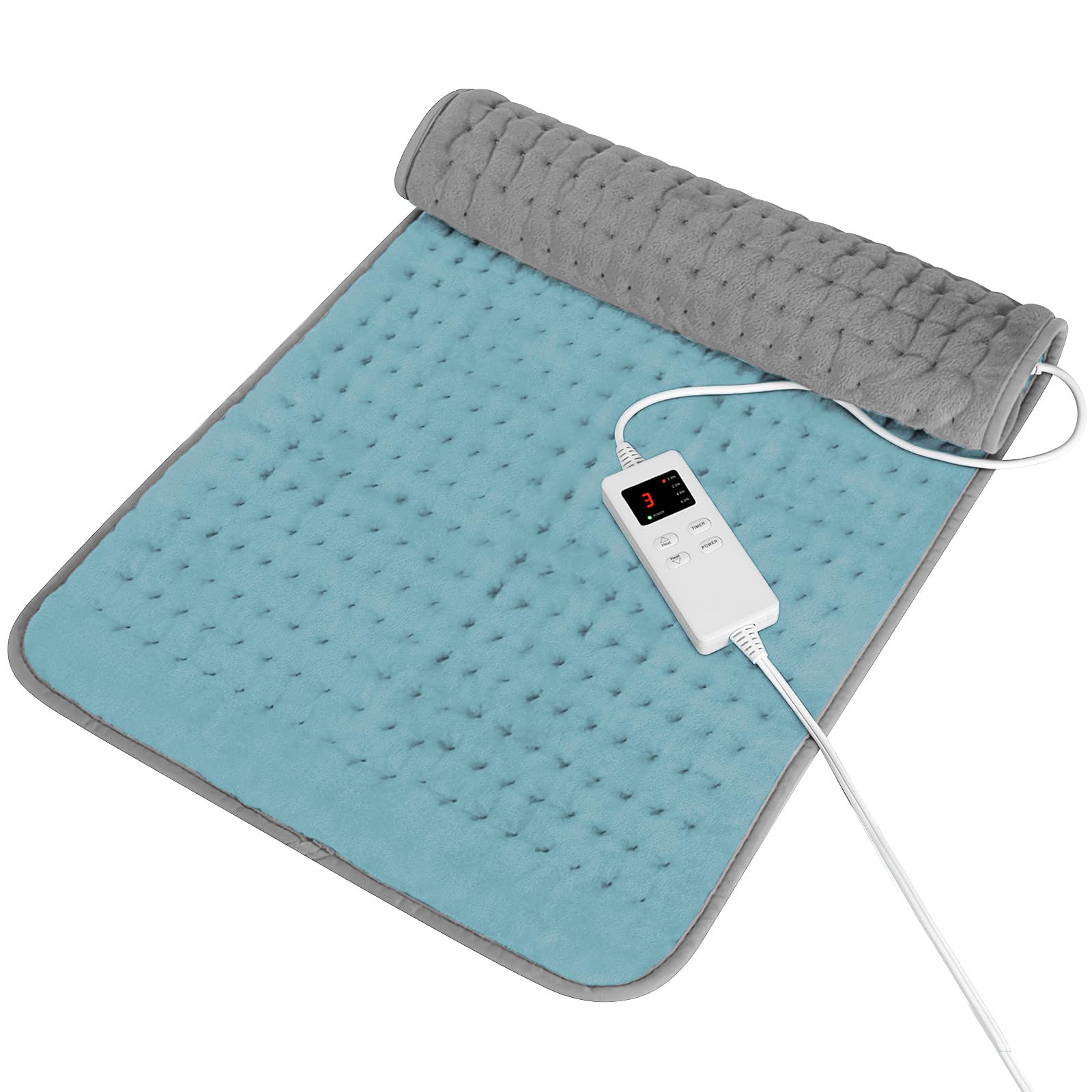 Heating Pad for Period Cramps, Heating Pad for Back/Neck/Shoulder Muscle Pain, Auto Shut Off, Dry/Moist Heat & Machine Washable, Christmas Gifts for Women Image