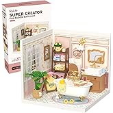 Rolife Super Creator-DIY Plastic Miniature House for Adults, Mini Blocks Model Kit Building Set for Teens 8-12, DIY Crafts/Ho