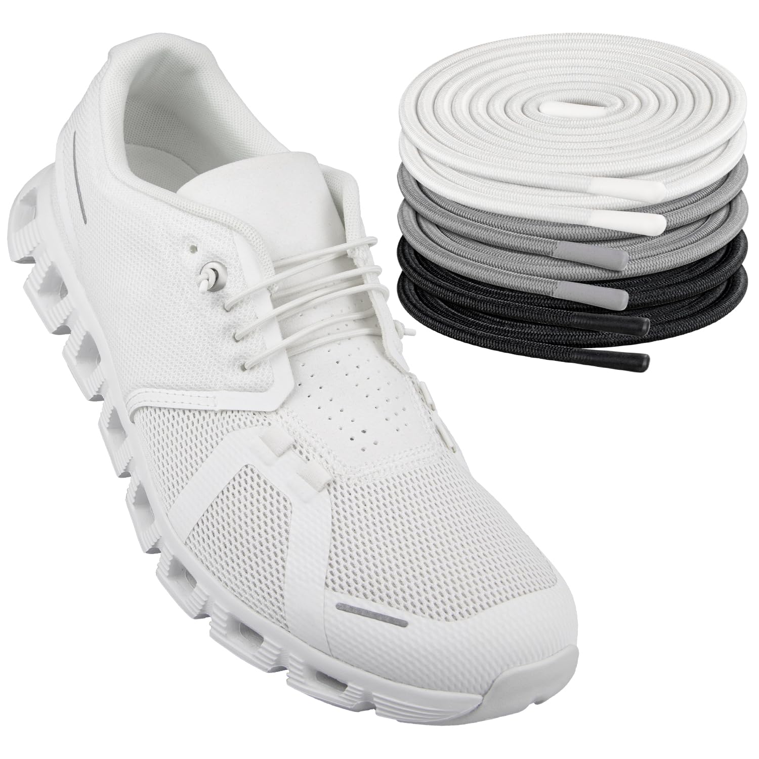 3 Pairs Elastic Shoelaces for ON Cloud 5 & 6 No Tie