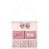 EGAROTS ウォールポケット壁掛け収納式鍵など小物を入れる壁掛けの袋小物収納袋 (ピンク)