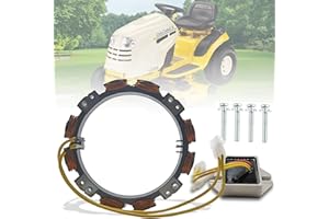 Chikia 592830 Alternator Stator Coil Replacement For BriggsStratton 10-16 Amp with 845907 Voltage Regulator Toro Cubcadet 394890 393374 691185 696458 393295 Lawn Mower