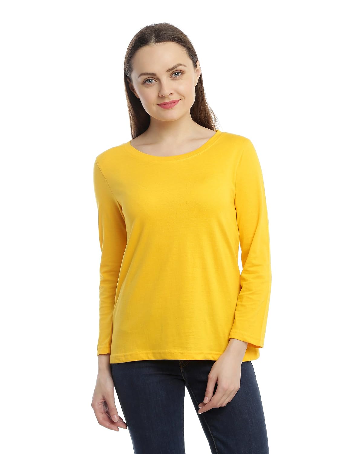 Yellow Long Sleeve T Shirt Women's 