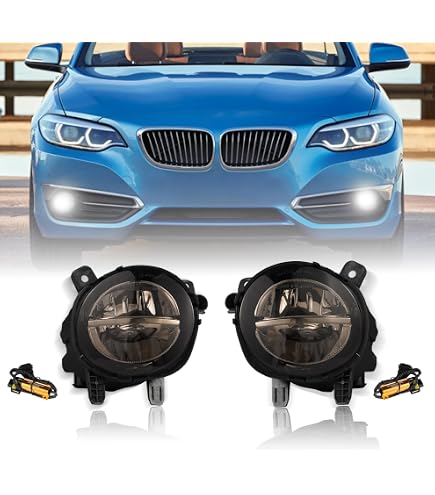 Luces Antiniebla LED Para BMW Serie 3 F30 F35 LCI 2012-2018 – Juego De 2 Con Luz Fría Y Carcasa Negra