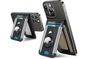 for Magsafe Wallet with Airtag Holder, Magnetic Wallet for iPhone 17/16/15/14/13/12 Series, 9-Card Holder, Open ID Window, Ad