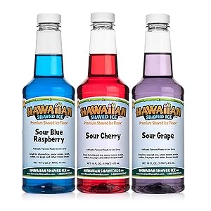 Hawaiian Shaved Ice Sour Syrup 3 Pack, Pints