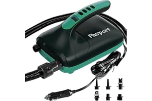 FBSPORT SUP High Pressure Vehicle Electric Air Pump, 20PSI Electric Air Pump for Stand Up Paddle Boards, Dual Stage Inflation