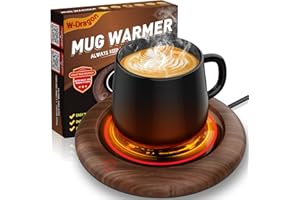 CADERNO INTELIGENTE Coffee Mug Warmer - 40W Faster Heating Coffee Cup Warmer for Desk, Touch Switch, 8Hrs Auto Shut Off & 3 Temp Settings, Smart Electric Beverage Warmer Mug Warmer for Coffee Tea Water Milk - Ideal Gifts