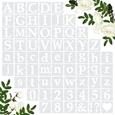 Amrules 65 Pcs Painting Stencils, Letters Numbers and Symbols, 4 x 4 Inch | Plastic, Reusable, Interlocked Design, Drawing Templates Set Fit for Wood, Walls, Fabrics, Rocks, Home Decoration