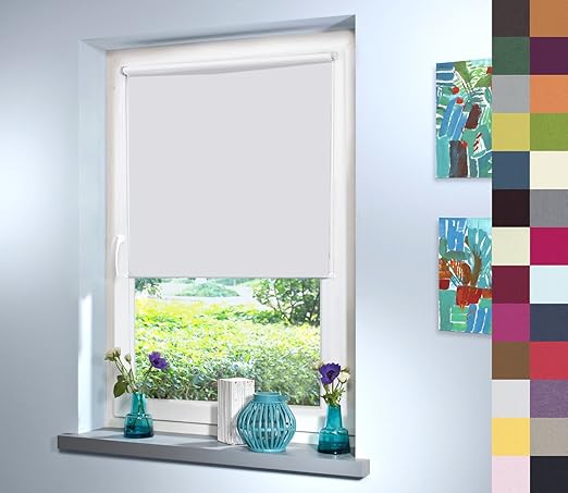 SUNWORLD Verdunkelungsrollo nach Maß, inklusive Seitenführung / Pendelsicherung, Rollo nach Maß, Blickdicht, für Fenster und 