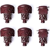 GSE Set of 6 Heavy-Duty PU Leather Pool Table Pockets, Multi-Colors/Styles | Billiard Table Pockets Replacement, Including 4 Corner Pockets and 2 Side Pockets, Billiard Pool Table Accessories