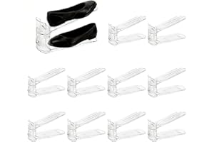 Shoe Slots Organizer, Shoe Stacker, Adjustable Level Shoe Rack Organizer, Space Saver Storage Shoe Holder Organization (10)