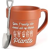 YUEYUQIU Fun Handmade Gardener Coffee Mug Gifts - Gardening Gifts for Women Unique - Plant Lover Gift for Women, Ideal Birthday Christmas Gardening Present for Gardener Women, Men - Plant Pot Cup