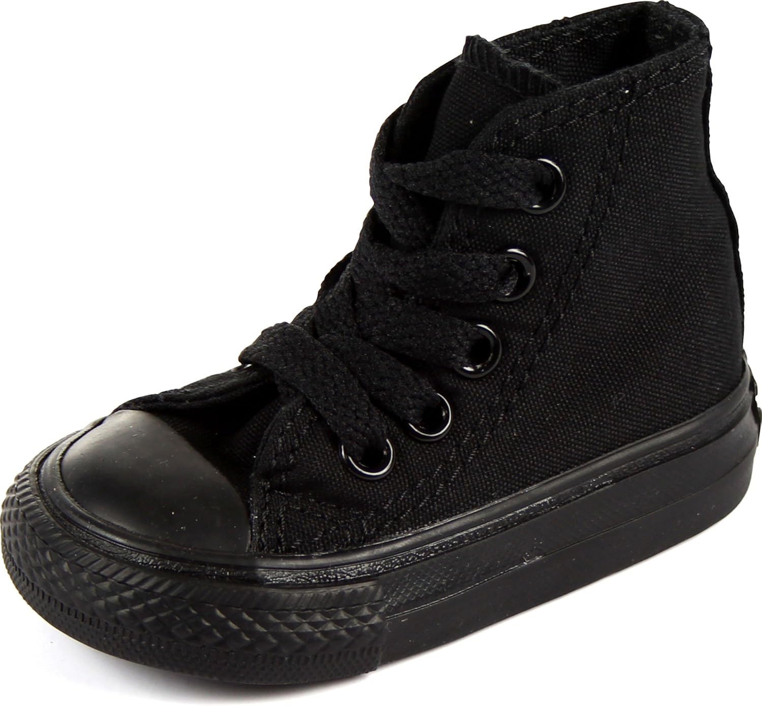 infant black high top converse