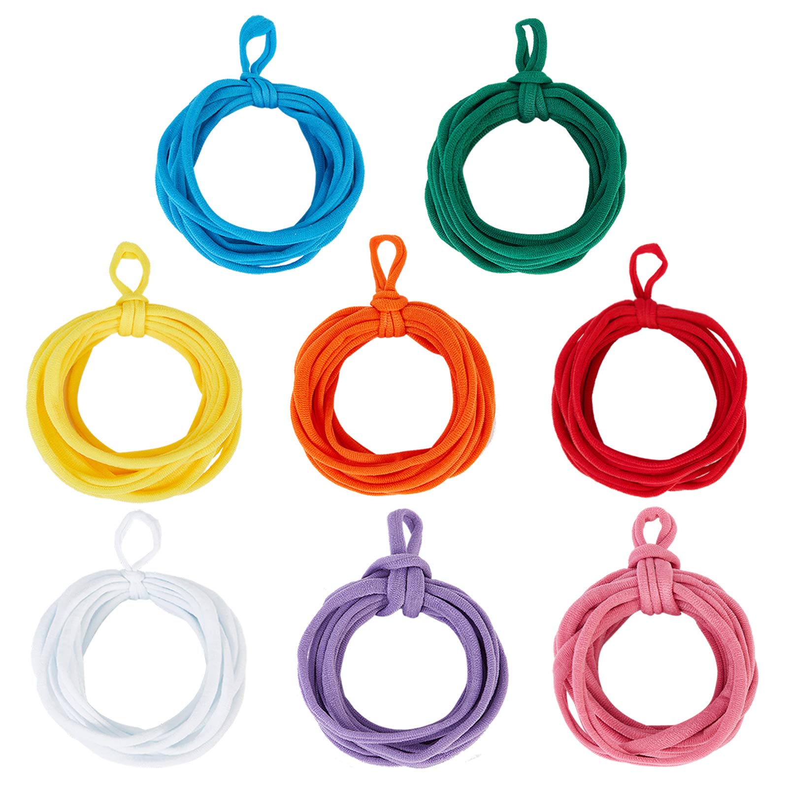 NBEADS 96 Pcs Weaving Loom Loops, 8 Colors Elastic Potholder Loops Weaving Craft Loops Craft Loop Refill for DIY Crafts Supplies