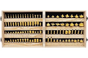 MNA Router Bits Set 1/4 Inch Shank 丨100 Piece Set