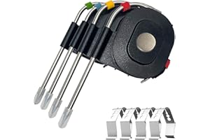 SHUNBAIXIN Upgraded Pro Meat Probe Replacement for Weber iGill, Washable, Thermometer kit with 4 Winders, 4 Magnets, 4 Meat Probes, 4 Clips