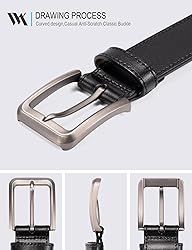 WOLFANT Men's 35mm Dress Casual Belt,100% Italian