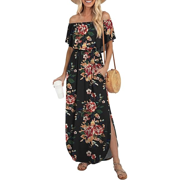 knee length dresses for ladies Baby Doll Side Slit Cut Out Maxi Dress main image 0