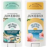 JUKEBOX Natural Deodorant for Women–Sky Blue Malibu & Island in the Sun Scents, Multi Pack-Aluminum-Free, No Baking Soda, No Harsh Chemicals, Odor Blocking Technology-a Dr. Squatch Brand-2.65oz,2 Pack