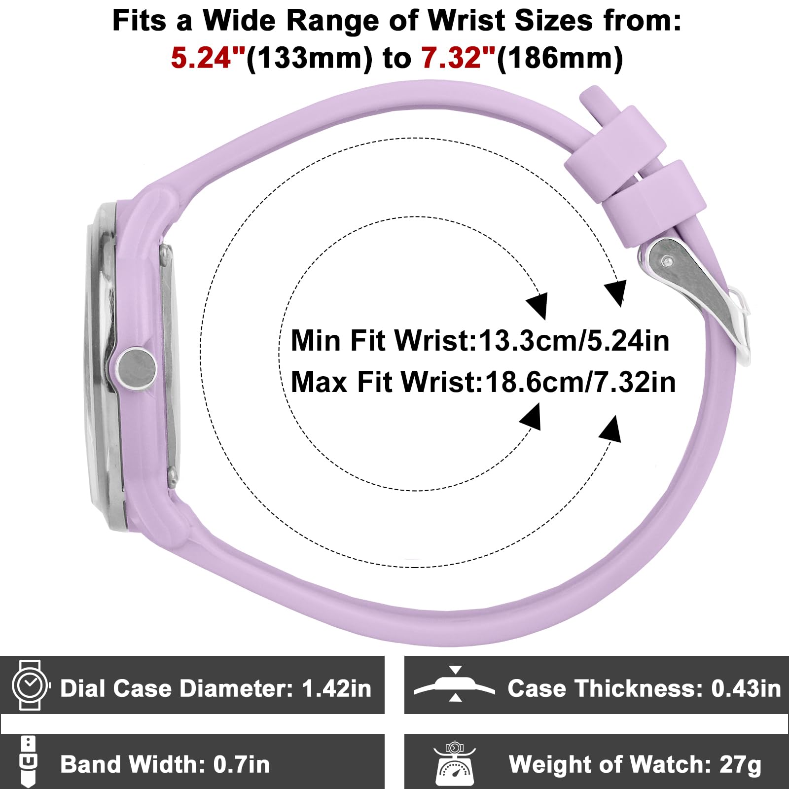 PROKING Kids Watch for Girls Boys Children Teens Analog for Kid 8-18 Years Old Learning Time and Easy to Read 50M Waterproof with Soft Band, Great Gift for Kids