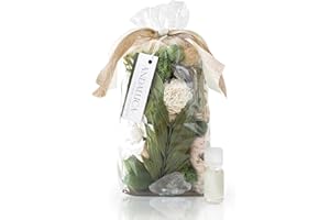 ANDALUCA Gardens of Bali Scented Potpourri | Made in California | Large 20 oz Bag + Fragrance Vial | Scents of Crushed Jasmine Leaves, Tangelo Peel and Lily