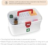 MILTON Medical Box First Aid Storage Box Portable With Detachable Tray White view 2