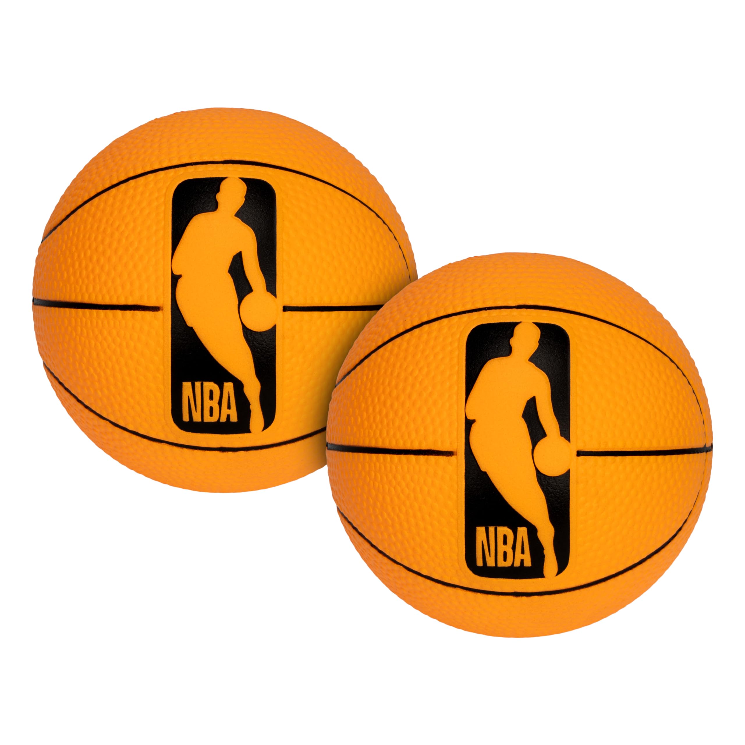 Franklin Sports NBA 5” Foam Basketball - (2) Mini Soft Foam Youth Basketballs - Indoor + Outdoor Toy Basketballs for Kids - Perfect Mini Hoop Ball - 2 Pack - Orange