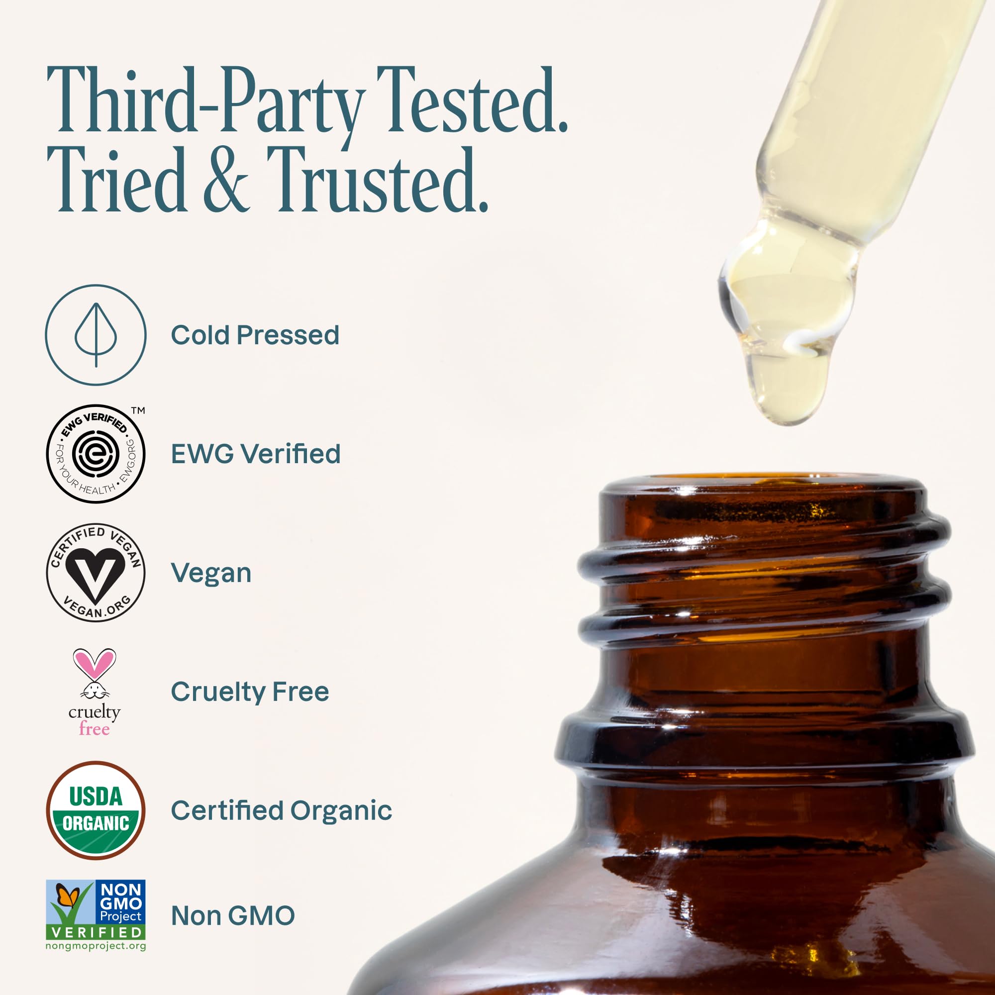 Cliganic Organic Argan Oil, 100% Pure - for Hair, Face & Skin | Cold Pressed Carrier Oil