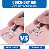 TIESOME Disposable Fountain Pens Black Ink 6Pcs Fine Nib Quick-Dry Office view 3