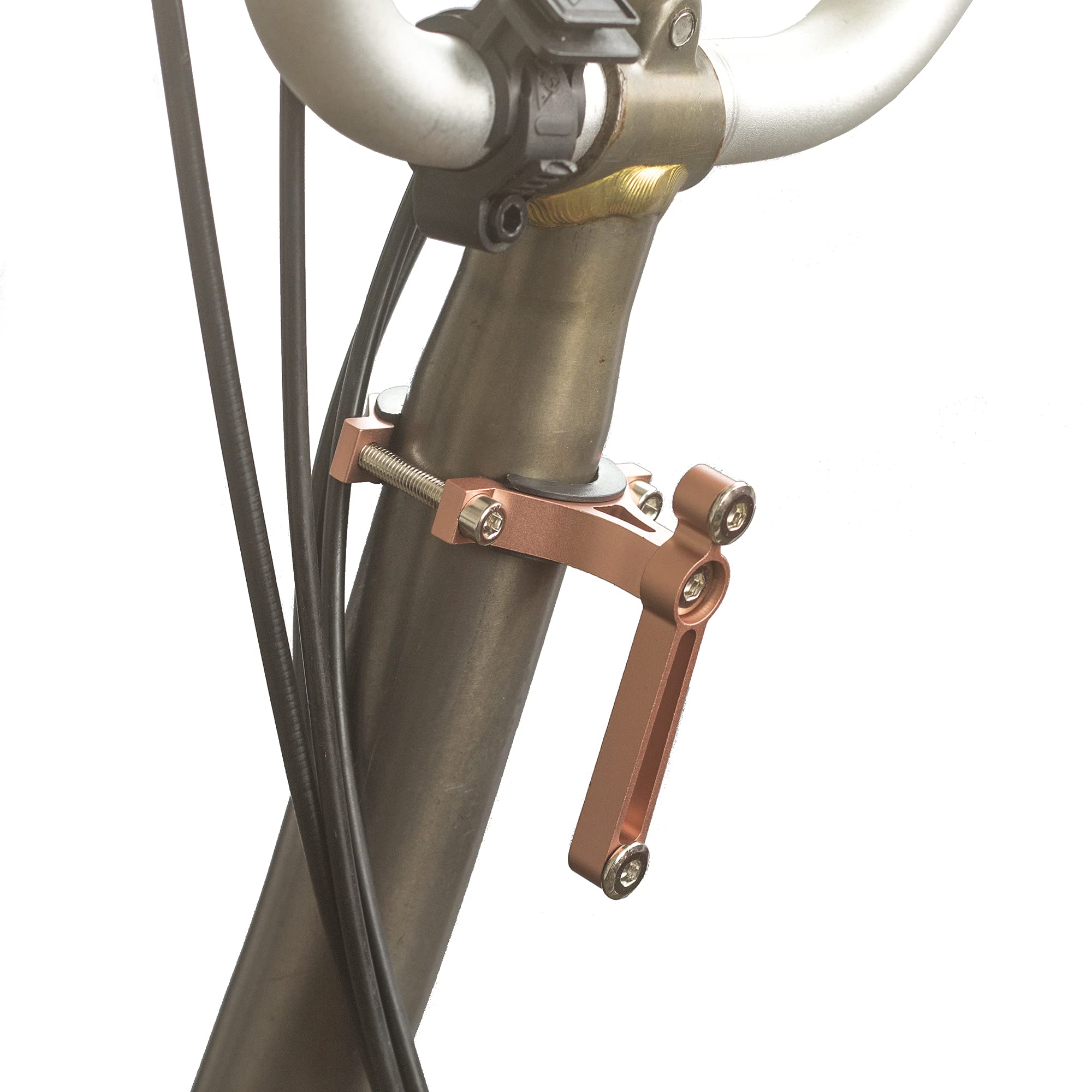 Stem Holder for Water Bottle Cage for BROMPTON bikes in ROSE GOLD